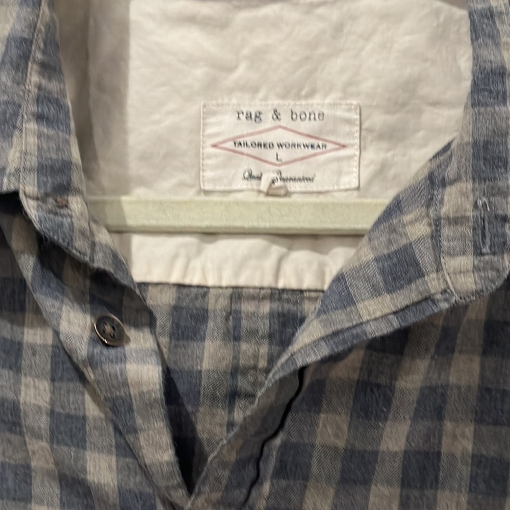 Perfect Condition Rag And Bone Check Mens Button … - image 2